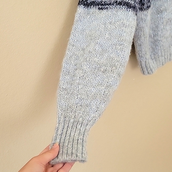 Banana Republic Womens Gray Ombre Wool Alpaca Blend Cropped Sweater - Size Small - Picture 5 of 7